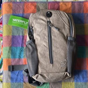 Waterfly Dark Gray & Tan Crossbody
Sling Bag NEW with Tags